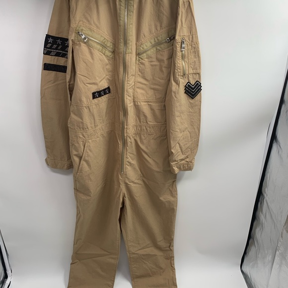 J0021 NWT Guess Men's Boyd Patch Poplin Jumpsuit L - Picture 5 of 8